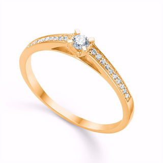 Guld & Sølv 14kt ringur