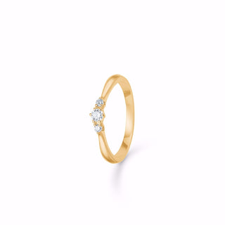 Guld & Sølv - 14kt ringur