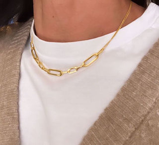 Gylt panser og anker keta - Guld & Sølv