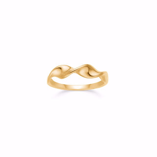 Gyltur silvur ringur - Guld & Sølv