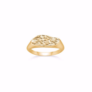Gyltur silvur ringur - Guld & sølv