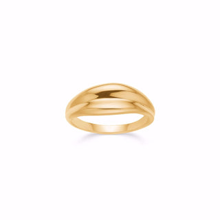 Gyltur silvur ringur - Guld & Sølv