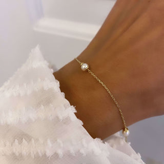 Guld og Sølv - armband 8kt