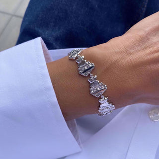 Sophia silvur armband - Guld & Sølv