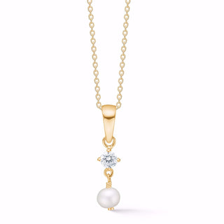 Guld & Sølv - Gylt Hálsketa við zirkonia