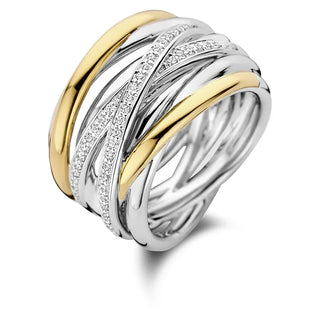 Tisento - Bicolor Ringur við Zirkonum
