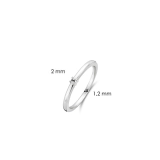 Tisento - Silvur ringur við zirkonia