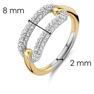 Tisento - Bicolor Ringur við zirkonum