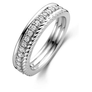 Tisento - Silvur ringur við zirkonum