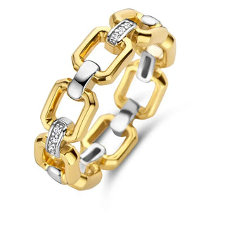Tisento - Bicolor Ringur við zirkonum