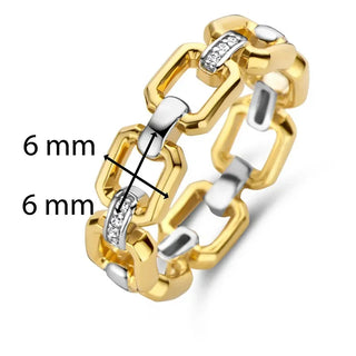 Tisento - Bicolor Ringur við zirkonum