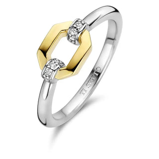 Tisento - Bicolor Ringur við Zirkonum