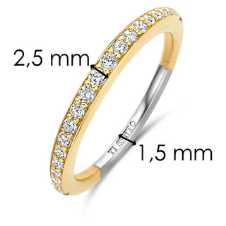 Tisento - Bicolor Ringur við Zirkonum