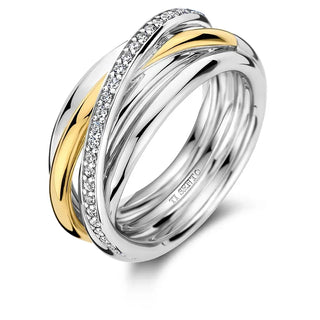 Tisento - bicolor ringur við zirkonum