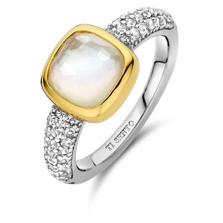 Tisento - Bicolor Ringur við Zirkonum