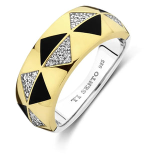 Tisento - Bicolor Ringur við Zirkonum