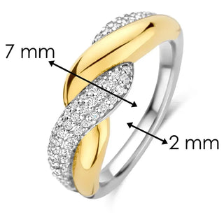 Tisento - Bicolor Ringur við zirkonum