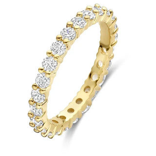 Tisento - Gyltur Ringur við Zirkonum