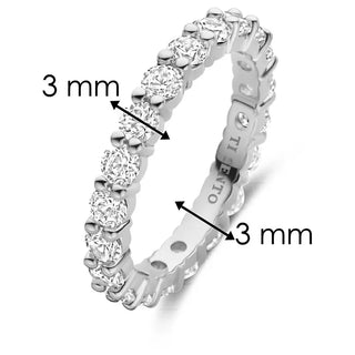 Tisento - Silvur ringur við zirkonum