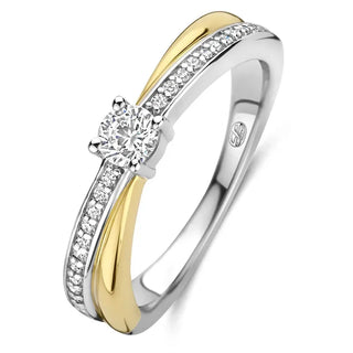 Tisento - Bicolor Ringur við Zirkonum