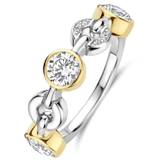 Tisento - Bicolor Ringur við Zirkonum