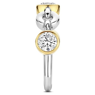 Tisento - Bicolor Ringur við Zirkonum