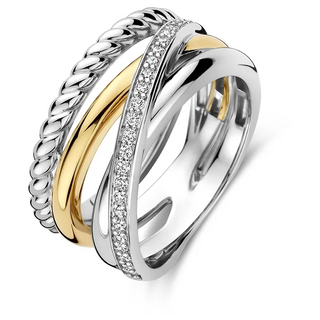 Tisento - bicolor ringur við zirkonum