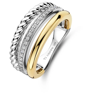 Tisento - bicolor ringur við zirkonum