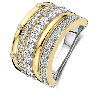 Tisento - Bicolor Ringur við Zirkonum