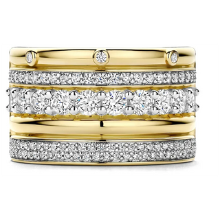 Tisento - Bicolor Ringur við Zirkonum