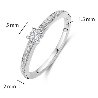 Tisento - Silvur ringur við zirkonum