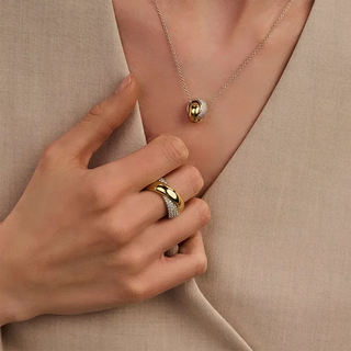Tisento - Bicolor ringur við zirkonia