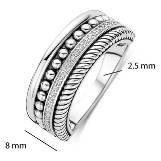 Tisento - Silvur ringur við zirkonum