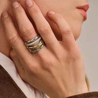 Tisento - Bicolor ringur við zirkonia