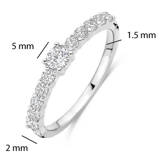 Tisento - Silvur ringur við zirkonum