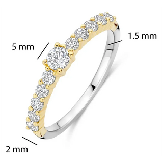 Tisento - Bicolor ringur við zirkonum
