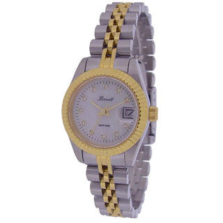 Bonett Stál og stál gylt ur við perlumóður skivu