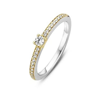 Tisento - Bicolor Ringur við Zirkonum