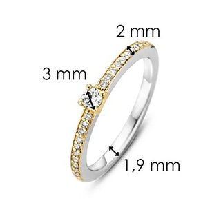 Tisento - Bicolor Ringur við Zirkonum