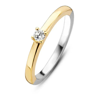 Tisento - Bicolor Ringur við Zirkonia