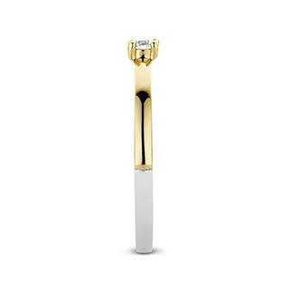 Tisento - Bicolor Ringur við Zirkonia