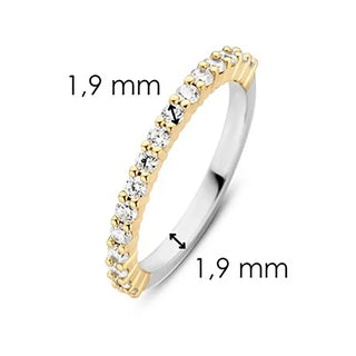 Tisento - Bicolor Ringur við Zirkonum