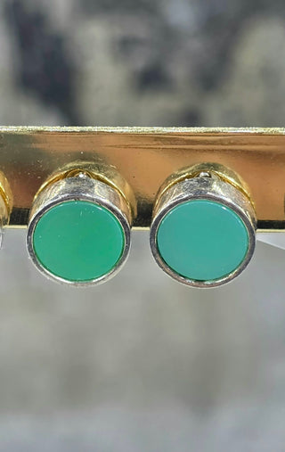 Oyralokkar Turið N. Mohr silvur við Chrysoprase steini.