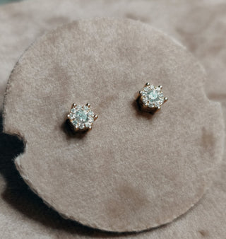 Guld & Sølv - 14kt 0,18ct oyrastikk