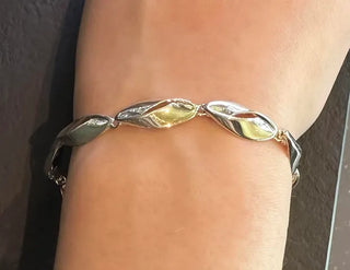 Guld & Sølv - Silvur armband