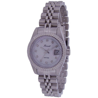 Bonett stál ur við perlumóður skivu