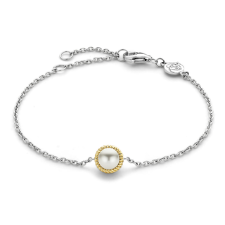 Tisento - Perlu og silvur armband