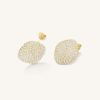 Gyltir stál oyraringar - Rosefield