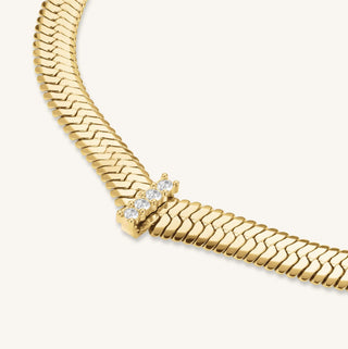 Gylt stál hálsketa - Rosefield