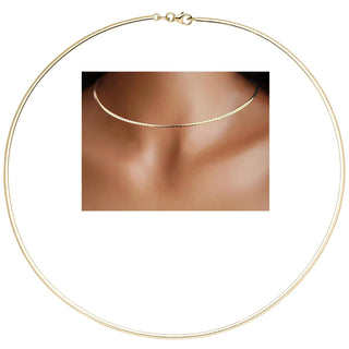 14kt gull hálsringur - Omega
